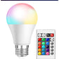 16 Colors RGB Bulb LED Multicolor Bulb E27 220V Household Lighting Dimmable 24 Key Remote Control Smart Lamp Atmosphere Light