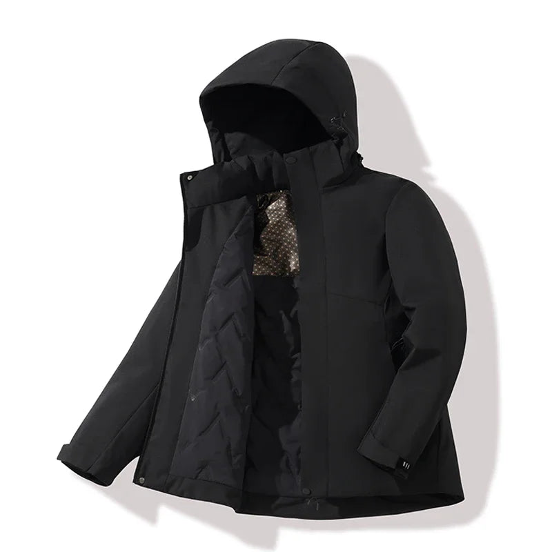 Winter Warm Waterproof Cotton Padded Jacket Men's Hiking Climbing Trekking Skiing Rain Parka Coat Men Windproof Windbreaker Coat