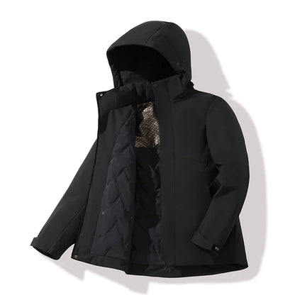 Winter Warm Waterproof Cotton Padded Jacket Men's Hiking Climbing Trekking Skiing Rain Parka Coat Men Windproof Windbreaker Coat