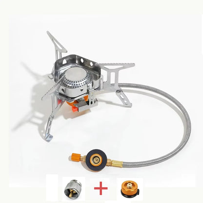 3000W Camping Gas Stove Picnic Burner Hiking Fishing Gas Burner Backpacking Small Furnace Outdoor Camp Travel Kitchen Cookware