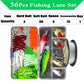 Fishing Lure Kit Soft and Hard Bait Set Gear Layer Minnow Metal Jig Spoon For Bass Pike Crank Tackle Accessories with Box