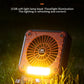 Solar Powered Camping Light with Fan Folding Portable Desk Lamp  Rechargeable Battery for Outdoor Hiking Fishing Camping