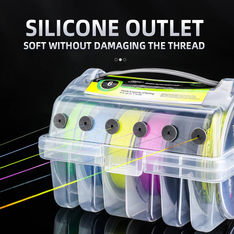 BEARKING Fishing Tackle box 6 Compartments Fishing Accessories Line Hook Storage Case Double Sided Fishing Tool organizer boxes