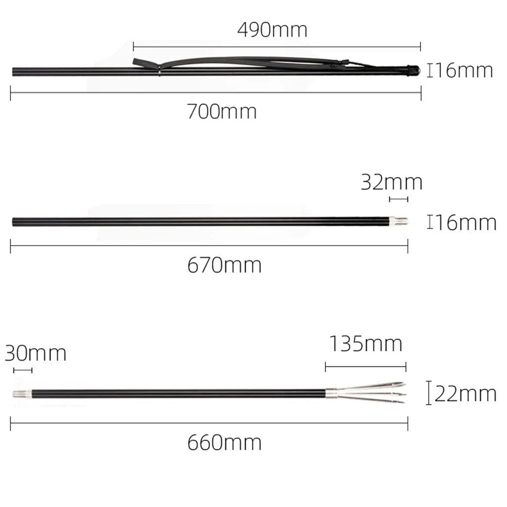 Fishing Spears Gaffs Barbed Telescopic Rod Fork Harpoon Hunting Fish Tool Aluminum Alloy Fishing Gigguff Hook Fishing Gear