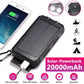 Solar Power Bank 20000mAh Charging Portable Charger Phone External Battery with SOS Flashlight 2-USB Outdoor Powerbank