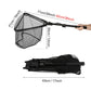 Fishing Landing Net Aluminum Alloy Durable Telescoping Extend to 190cm/130cm/55cm Folding Mesh Safe Fish Catching Releasing