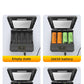 Solar Power Generation Solar Lithium Battery Smart Charger Type-C USB Four-Slot for 3.7V 18650/26650/21700/14500 Batteries