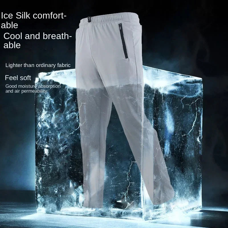 Ice Silk Fishing Pants, Cool Feeling Sweatpants, Outdoor Sunscreen, Quick Drying, Breathable, Anti-Mosquito Fishing Clothes