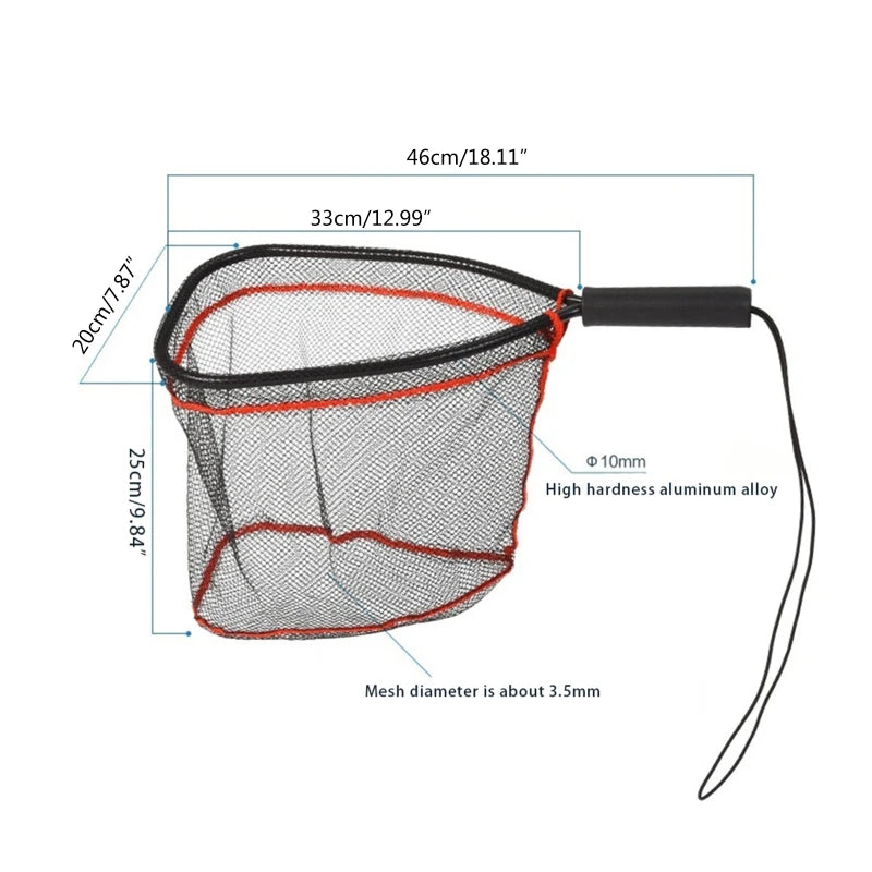 Floating Fishing Net for Salmon, Fly, Kayak, Catfish, Bass, Trout Fishing, Rubber Coated Landing Net