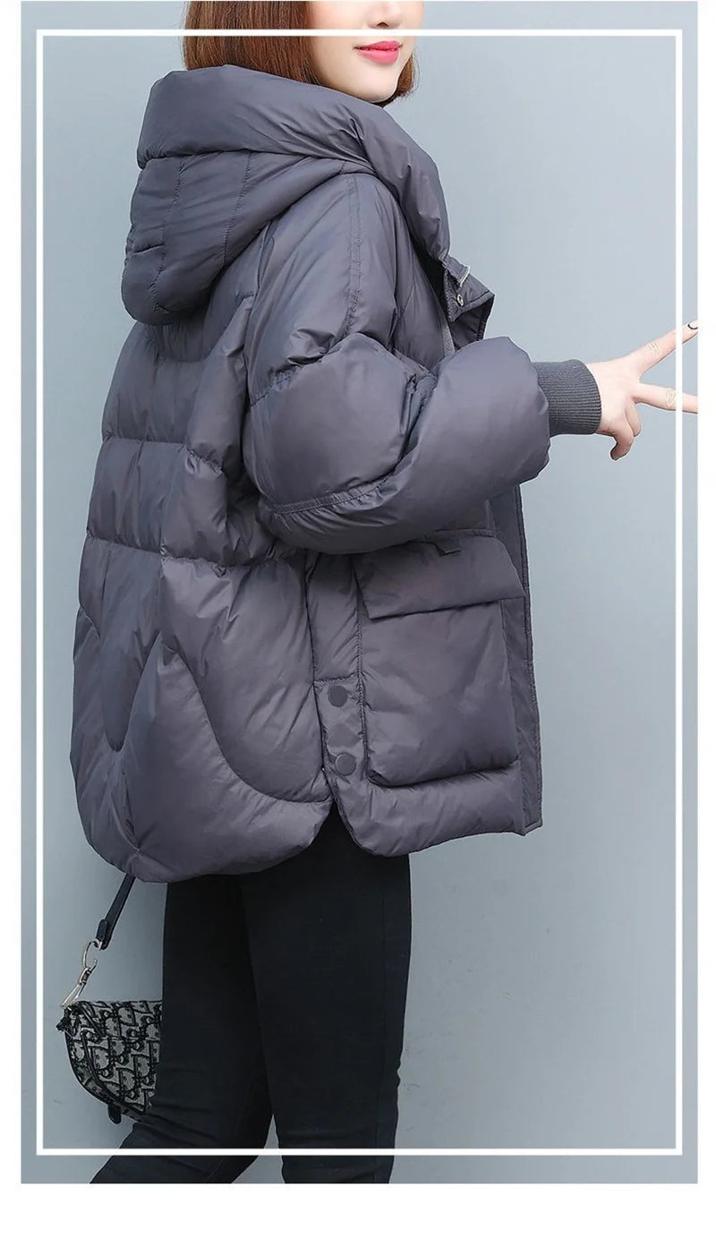 Winter Clothes Women Basic Jackets Warm Thick Down Cotton Jacket Female Short Hooded Fashion Padded-Cotton Jacket Parkas Mujer 2