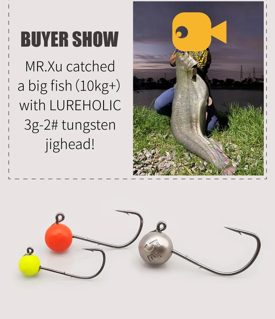 Tungsten Jig Head 0.6g 0.8g 1g 1.5g 2g 2.5g 3g 5g Ajing Finesse Micro Hook With Mustad Lure Fishing Worm Hook for Soft Lure