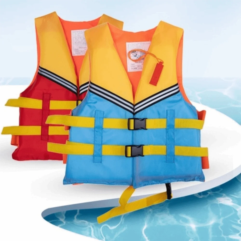 Survival Suit Large Buoyancy Life Vest Jacket with Whistle Adjustable Straps Marine Safety Vest Portable Swimming Vest Skiing