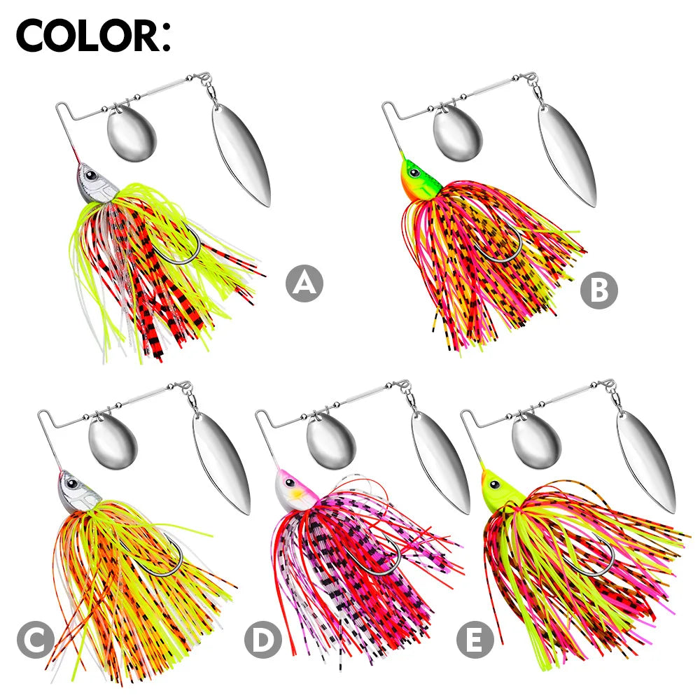 Sequin Lure Bait5Colorful Tassel Mustache Alloy10g15g20gFishing Gear