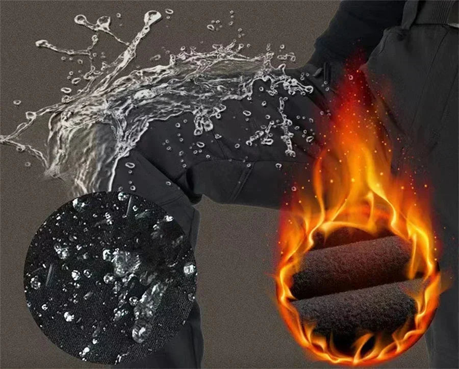 Winter autumn fleece warm waterproof suit men's jacket tactical outdoor hiking fishing camping sportswear jacket