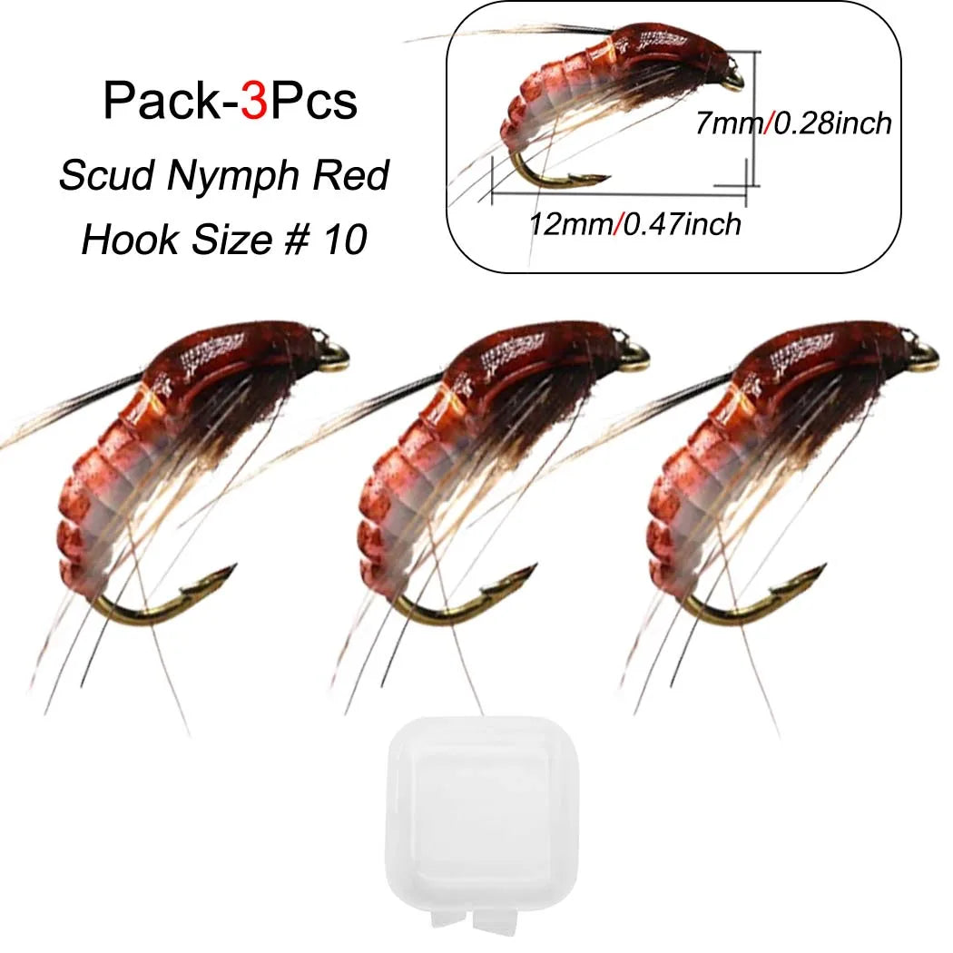 Hot Sea Fishing, River Fishing #10 real Nymph Flying Carp Fishing Artificial Insect Bait Fish Food Tools