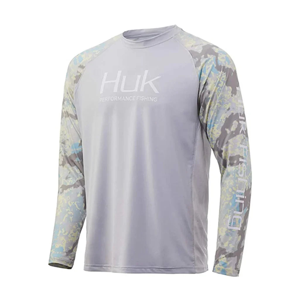 HUK Fishing Shirts Long Sleeve Uv Protection Clothing Mens Outdoor Summer Jersey Upf 50 Clothes Performance Breathable Fishing