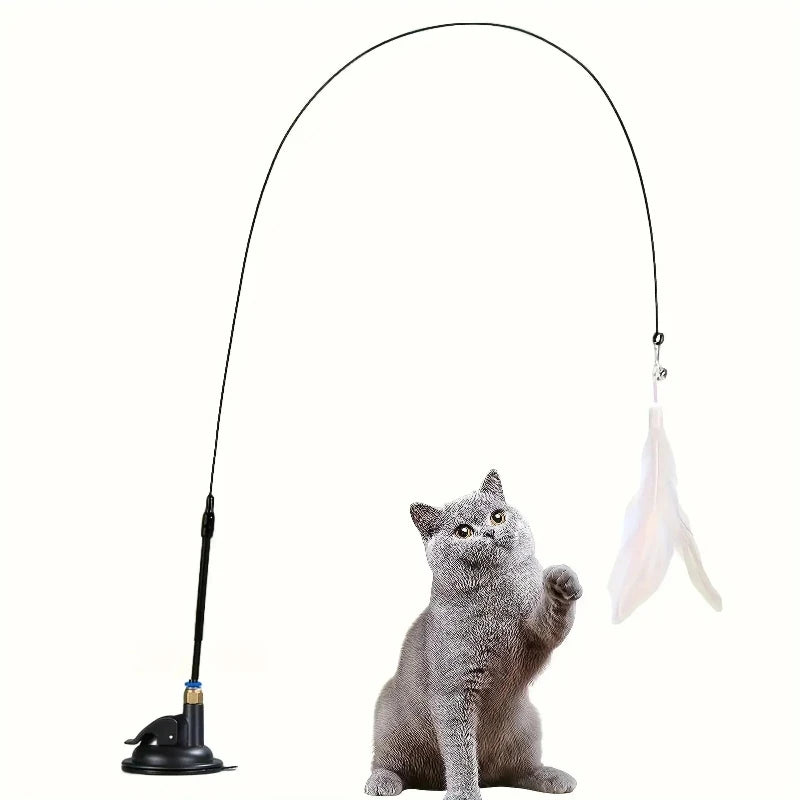 Pet toys, powerful suction cups, cat toys, feather self-entertainment and boredom, cat and dog toys, pet supplies
