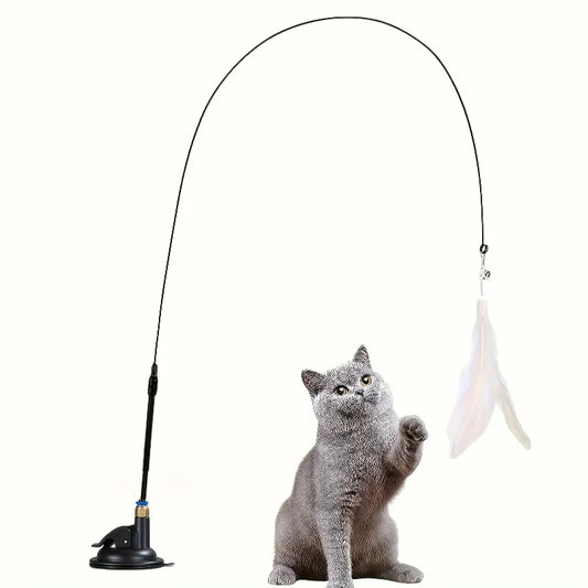 Pet toys, powerful suction cups, cat toys, feather self-entertainment and boredom, cat and dog toys, pet supplies