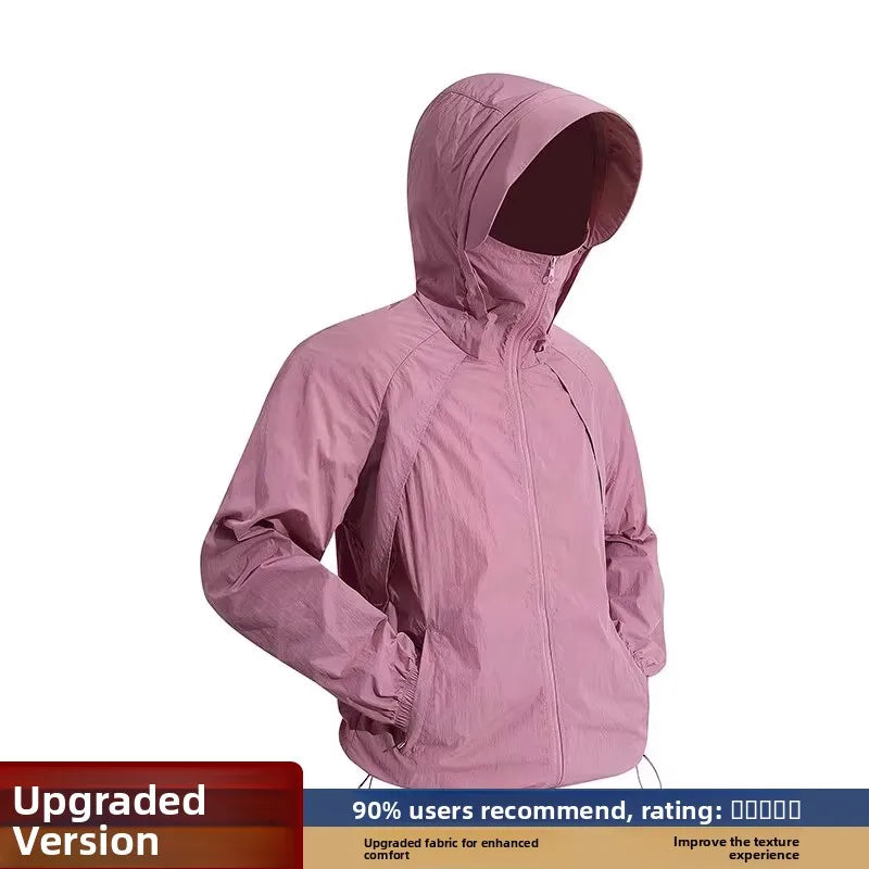 Ice Silk Hated Sun Protection Clothing Men's Summer Thin Breathable Outdoor Climbing Suit Workwear Jaet Loose Fit Casual En...