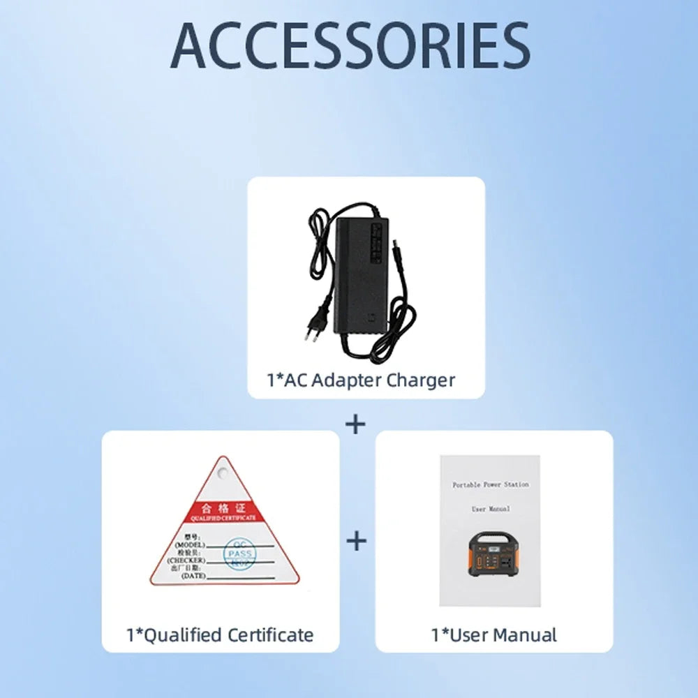 500W/300W/100W 460Wh/230Wh/76Wh LiFePO4 Portable Power Station Mobile Power Supply Solar Generator Built-in BMS 220V for Camping