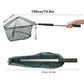 Fishing Landing Net Aluminum Alloy Durable Telescoping Extend to 190cm/130cm/55cm Folding Mesh Safe Fish Catching Releasing