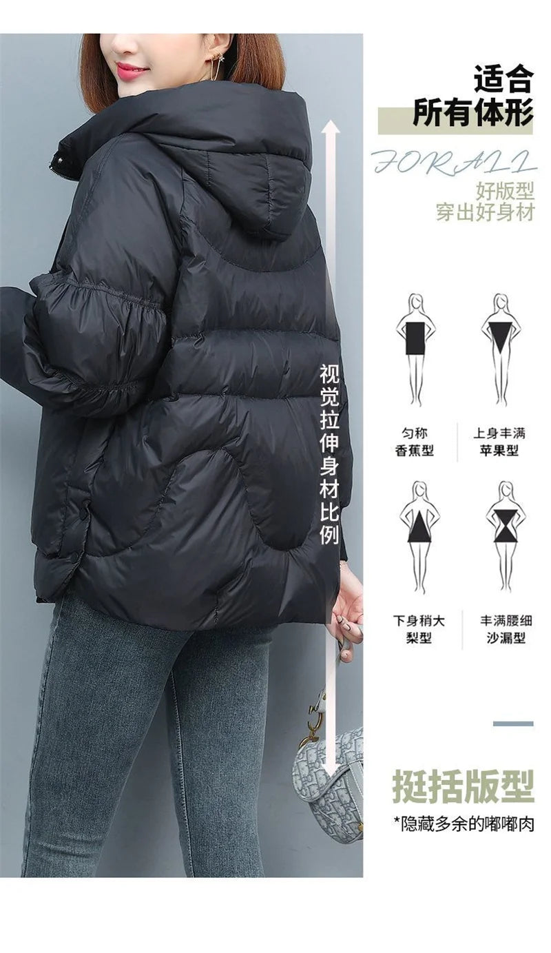 Winter Clothes Women Basic Jackets Warm Thick Down Cotton Jacket Female Short Hooded Fashion Padded-Cotton Jacket Parkas Mujer 2