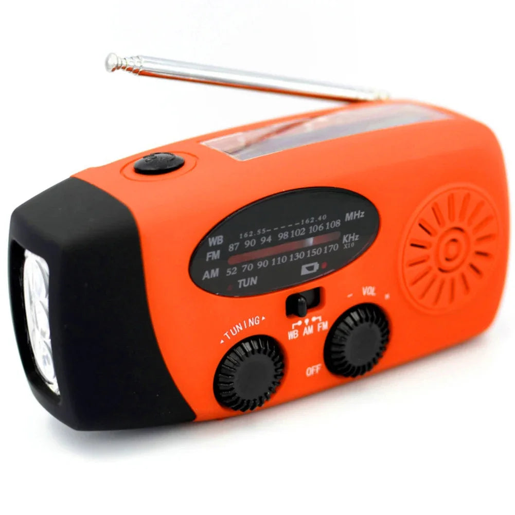 Solar Emergency Radio 10000mAh Hand Crank Portable AM/FM/NOAA SOS Radio with Flashlight&Reading Lamp Cell Phone Charger Radio