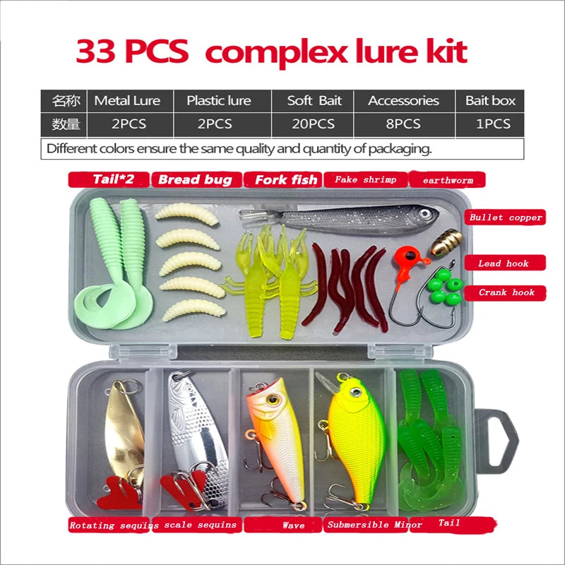 1.2M Fishing Rod Full Kits Telescopic Sea Spinning Reel Lure Set Travel Fishing Gear Baits Accessories Bag Beginner 6 Options