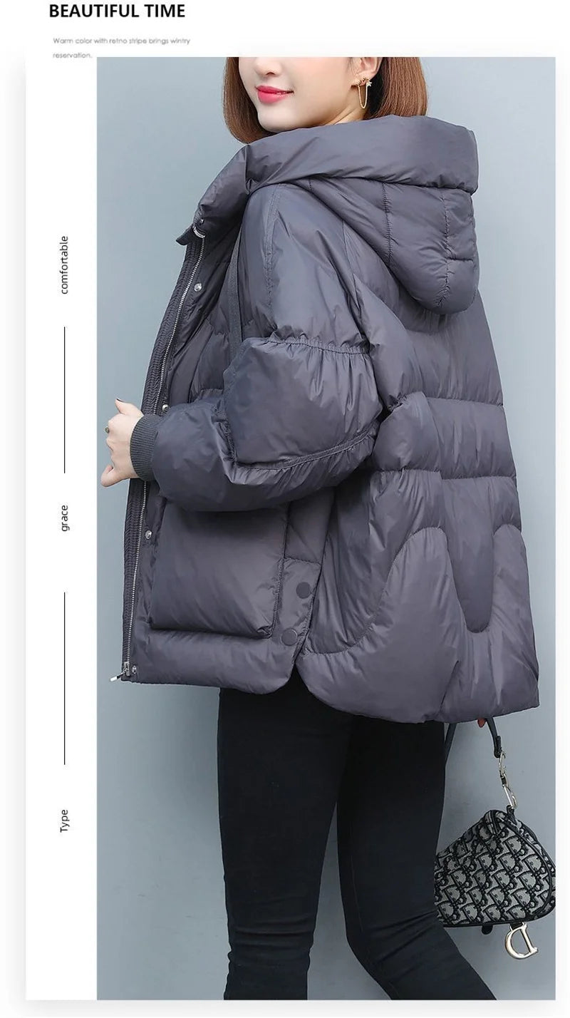 Winter Clothes Women Basic Jackets Warm Thick Down Cotton Jacket Female Short Hooded Fashion Padded-Cotton Jacket Parkas Mujer 2