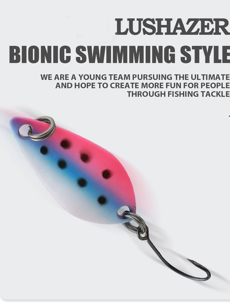 2.5g/3.5g/5g Fishing Kit Jig Spoon Lure Bait Set Hard Metal Spinner Wobbler Spoon Trout Bass Area Fishing Gear Lure Spoon Bait