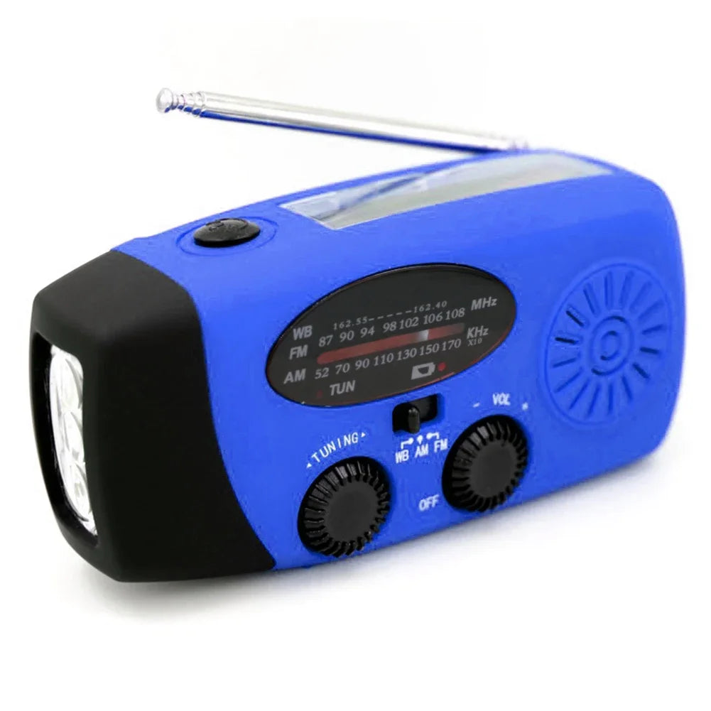 Solar Emergency Radio 10000mAh Hand Crank Portable AM/FM/NOAA SOS Radio with Flashlight&Reading Lamp Cell Phone Charger Radio