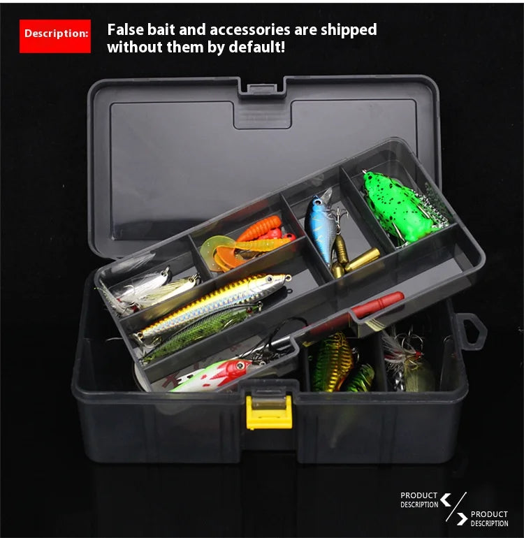 1Pcs Fishing Tackle Box Large Capacity Fishing Accessories Tool Storage Box Fish Hook Lure Fake Bait Box Fishing Supplies