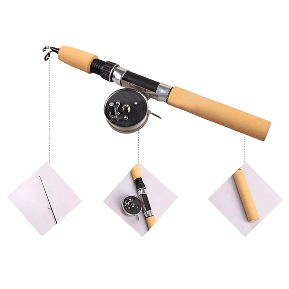 Ice Fishing Rod Ultra Short Telescopic Winter Rod Small Sea Rod Ice Fishing Set Luya Fishing Gear Supplies
