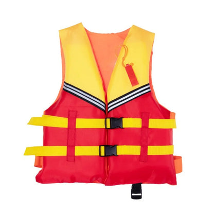Survival Suit Large Buoyancy Life Vest Jacket with Whistle Adjustable Straps Marine Safety Vest Portable Swimming Vest Skiing
