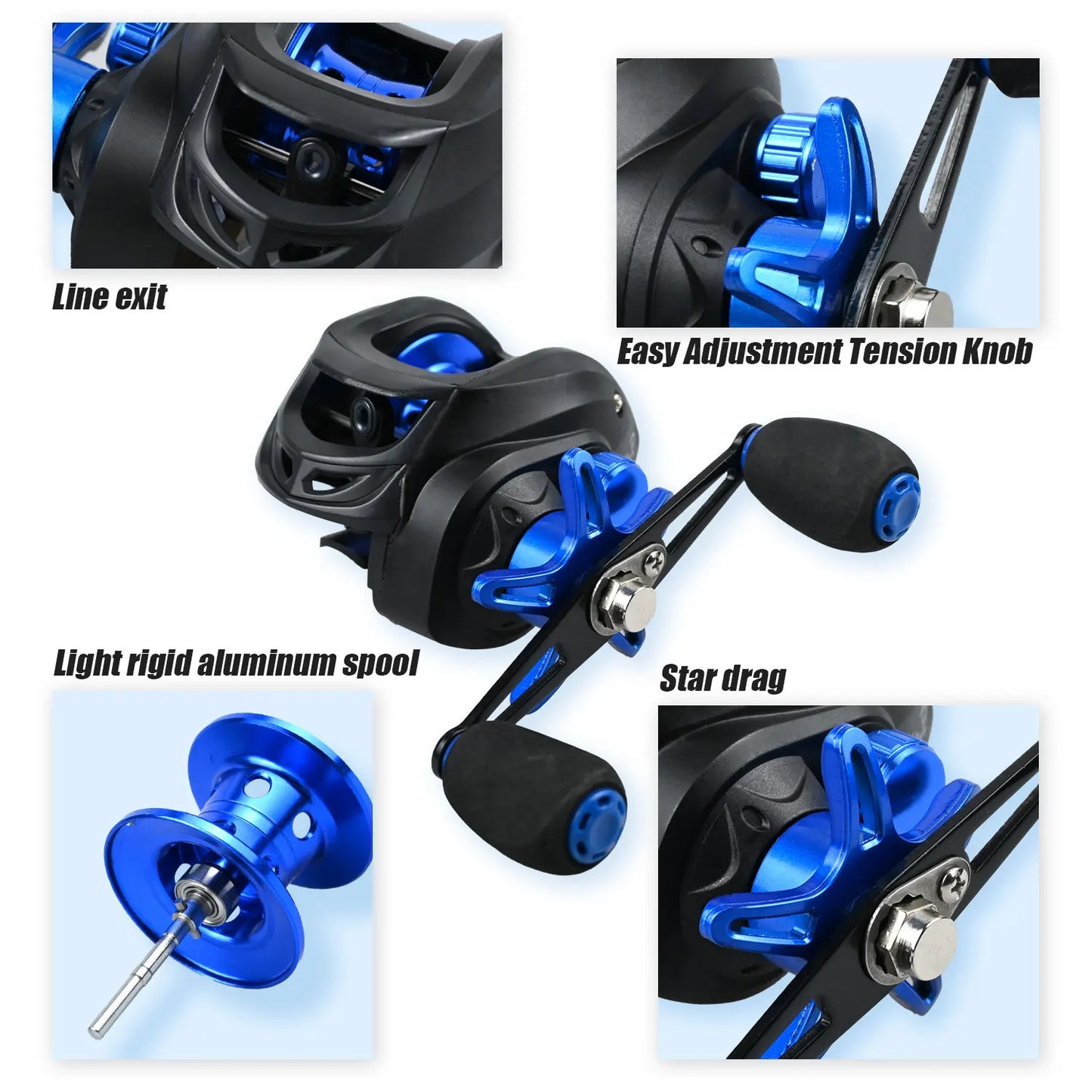 Fishing Rod Reel Set with Fishing Gear Bag Fish Controller Fishing Line Fishing Pliers - Complete Fishing Equipment Kit