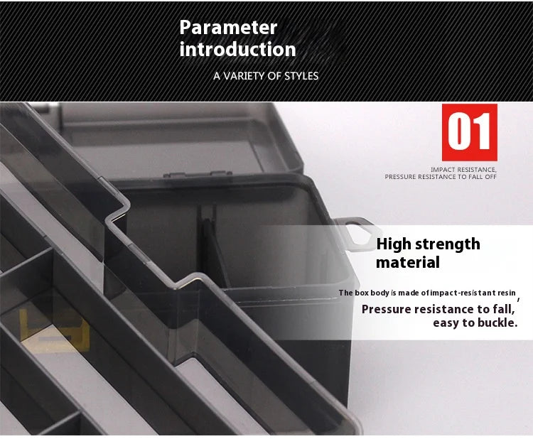 1Pcs Fishing Tackle Box Large Capacity Fishing Accessories Tool Storage Box Fish Hook Lure Fake Bait Box Fishing Supplies