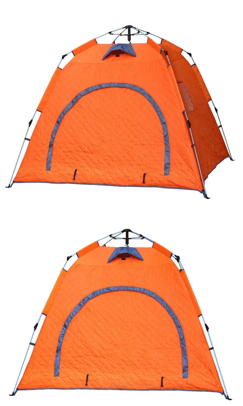 Portable Ice Fishing Shelter Easy Set-up Waterproof  Windproof Winter Tent for Outdoor Camping Hiking Cold Weather Protection