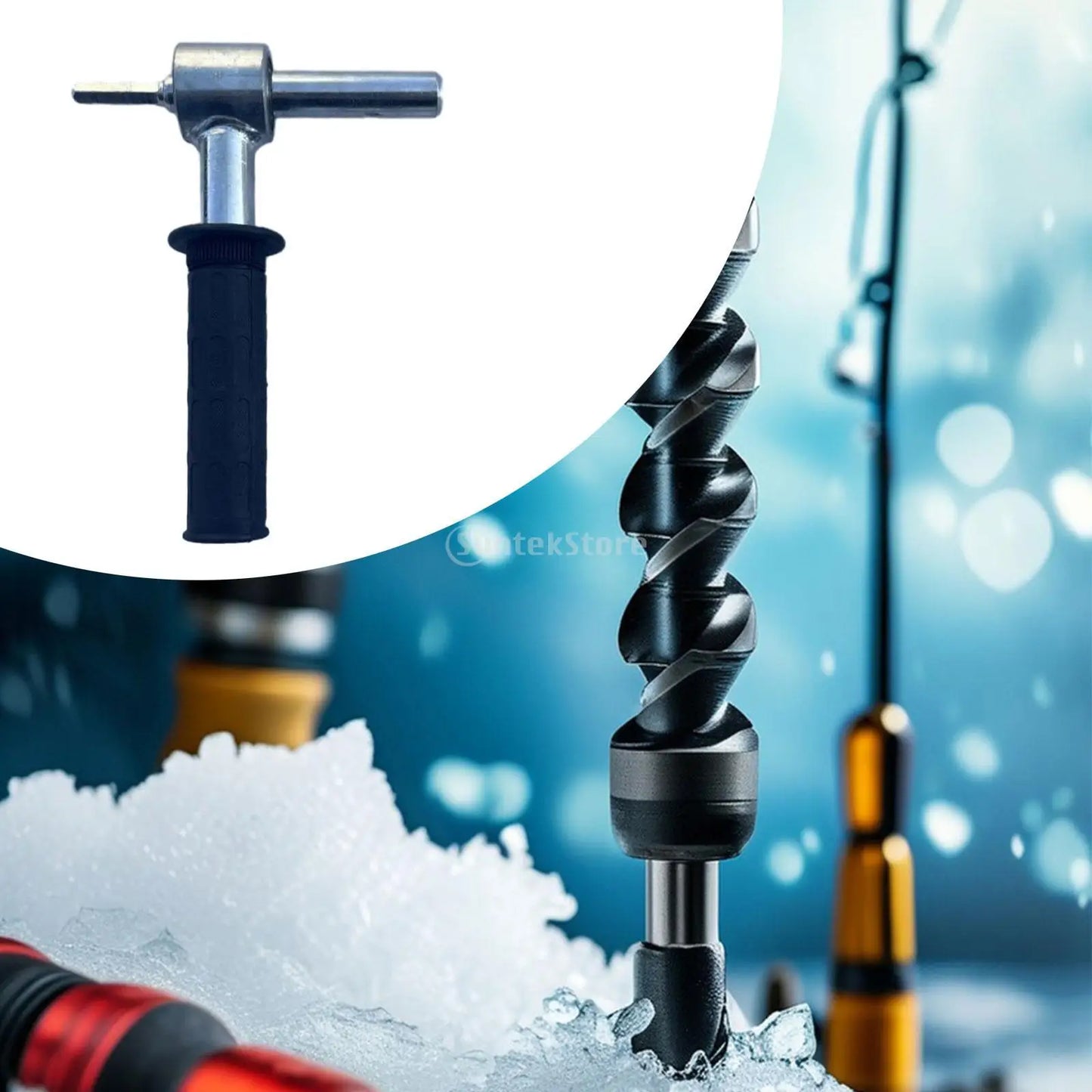 Ice Drill Adapter Ergonomic Drill Conversor for Camping Ice Fishing Ice Insert Sewing Outdoor Sports Setting up Ice Fishing Tent