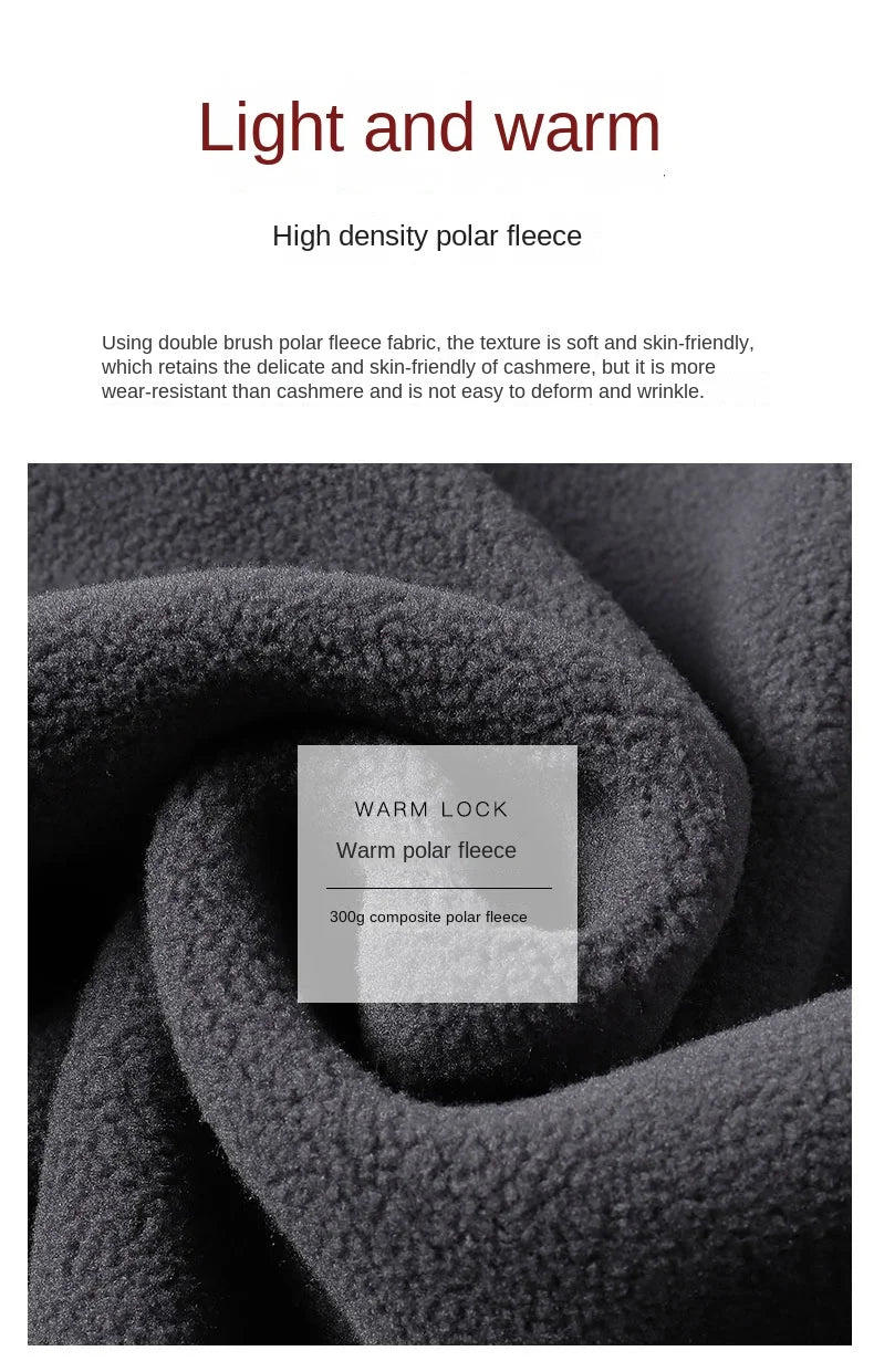 Winter fleece hiking jacket windbreaker for men Sportswear Wool lining thickened warm men's coat plus size overcoat