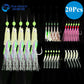 5 Hooks Sabiki Rigs Saltwater Fishing Lures Bait Rigs Real Fish Skin String Hook Mackerel Glow in The Dark Flash Sabiki Rigs
