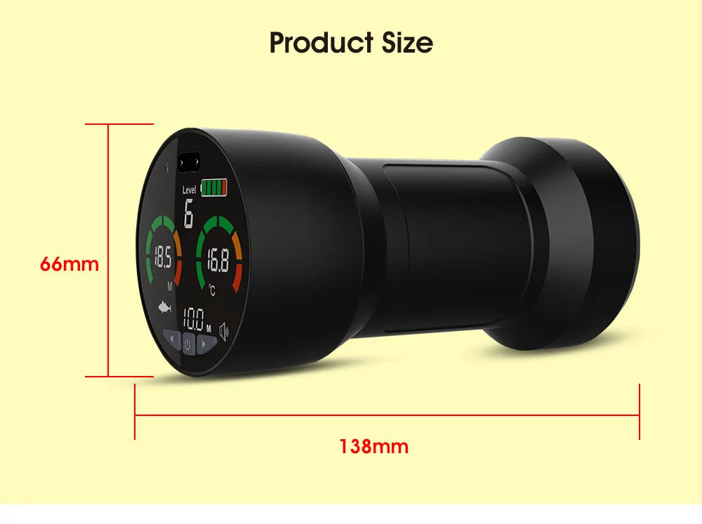 LUCKY FF202 Ice Fishing Finder Ice surface detection 328ft/100m Depth fishing tool Russia Manua and menu