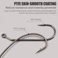 LUREHOLIC PTFE Super Slide Offset Hook Worm Hook Texas Rig Drop Shot Stainless Steel Worm Fishhook Fishing Accessories