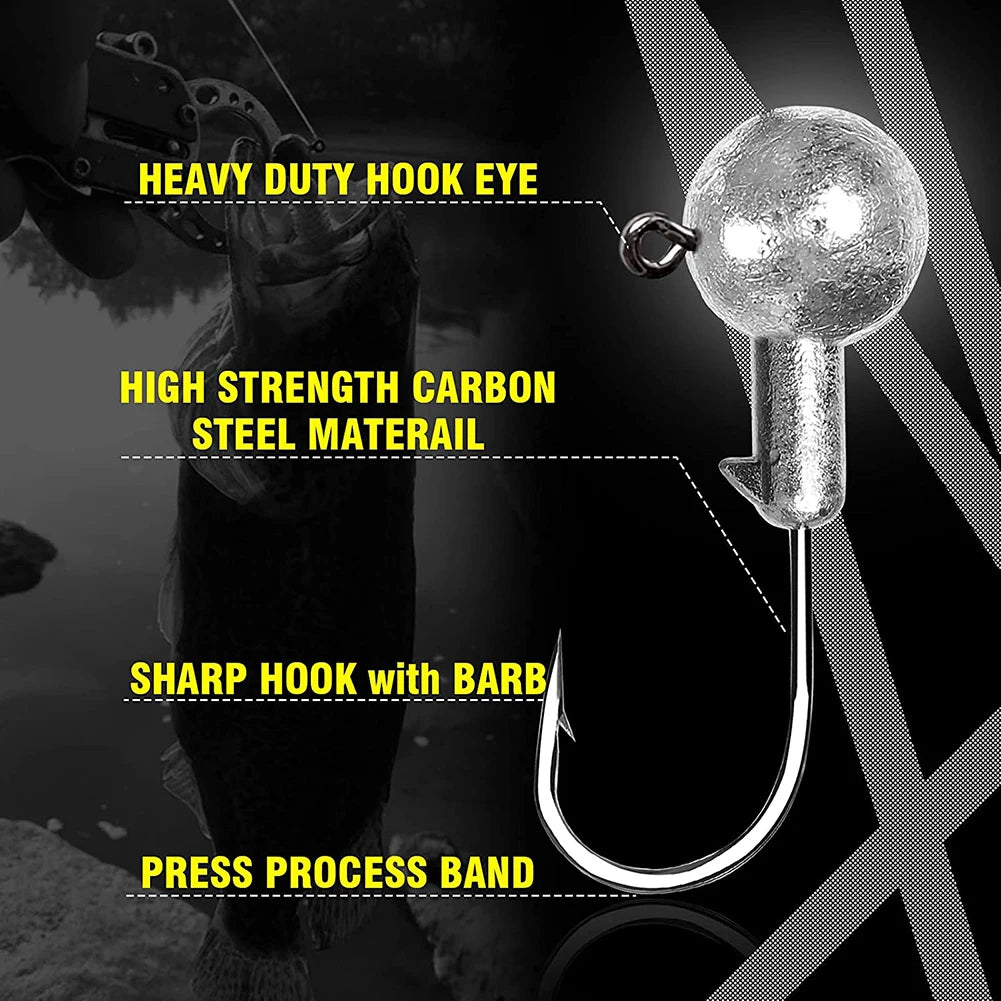 10PCS Soft Lure 5.5cm 7cm 10cm T Tail Worm 3PCS Jigging Head Hook 3g 5g 10g Metal Jig Carp Fishing Pesca Swimbait Gear Kit Bait