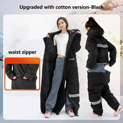 Winter Electric Motorcycle Winter clothes Windbreak Warm Thickened Plush Riding Cold-proof Clothing Outdoor Skiing Fishing Suits