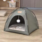 The pet tent is comfortable, breathable, scratch-resistant and wear-resistant, universal in all seasons, odorless and washable.