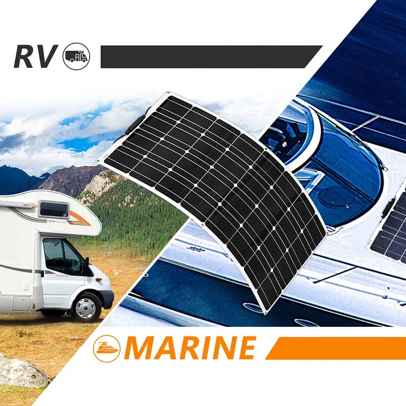 2000W solar panel, 18V flexible solar panel, efficient portable power supply, emergency charging, boat energy vehicle, household