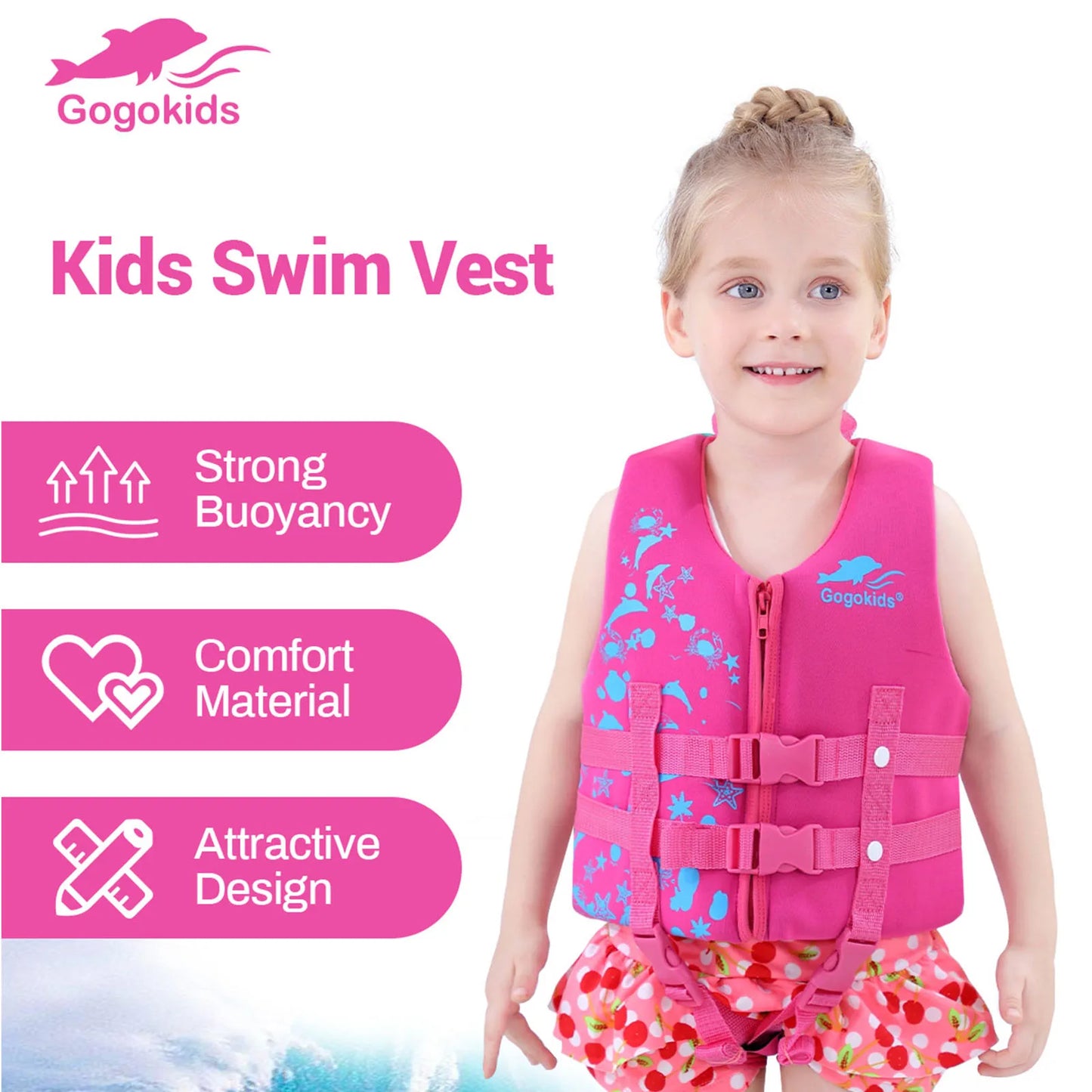 Child Life Vest for Swimming Aids outdoor Water Sports Safety Life Vest Water Sports Fishing Swimming Jacket for Kids