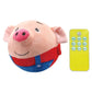 Cartoon Pig Active Moving Pet Plush Toy Washable Talking Moving Dog Ball Toy Pet Bouncing Balls for Dogs Cats
