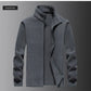 Winter fleece hiking jacket windbreaker for men Sportswear Wool lining thickened warm men's coat plus size overcoat