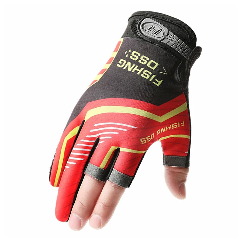 Ice Silk Fishing Gloves Breathable Thin Sun Protection Anti-Slip Routes for Angling